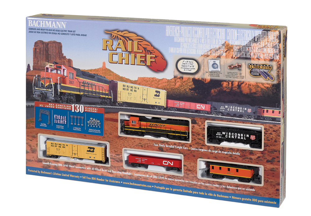 Presenting the Bachmann Trains 00706 BNSF Rail Chief Freight GP40 Set HO Scale Trains And Toy Soldiers