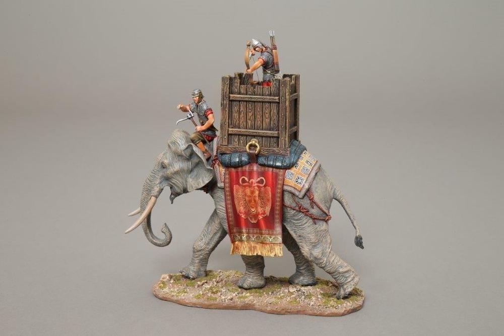 Tin Toy Soldier Assembled Unpainted Roman elephant 40mm 1/45 miniature 